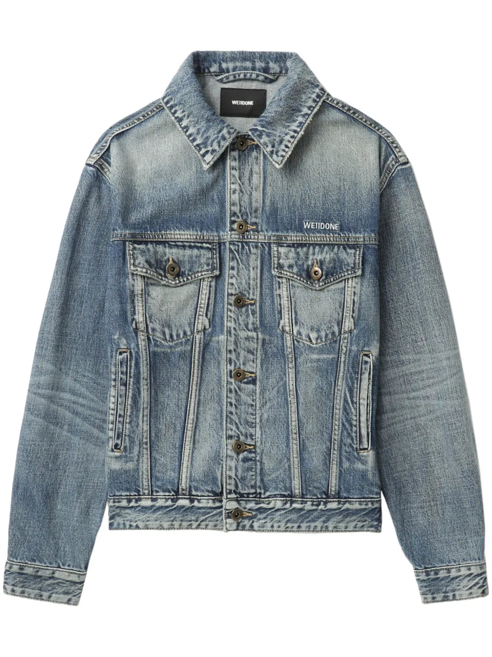 Logo-Embroidered Denim Jacket