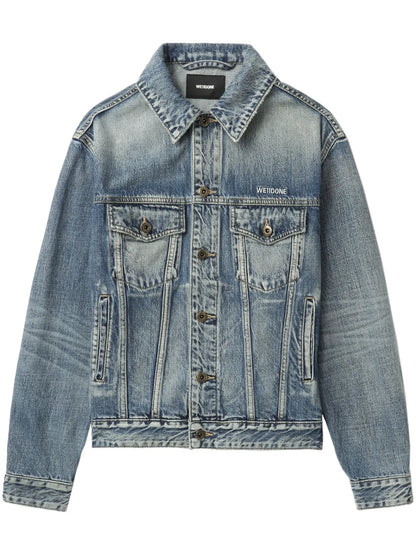 Logo-Embroidered Denim Jacket