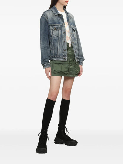 Logo-Embroidered Denim Jacket