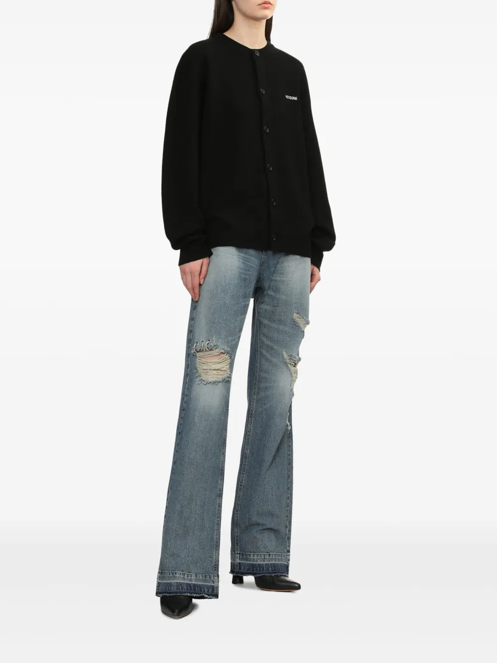 Logo-Embroidered Cardigan
