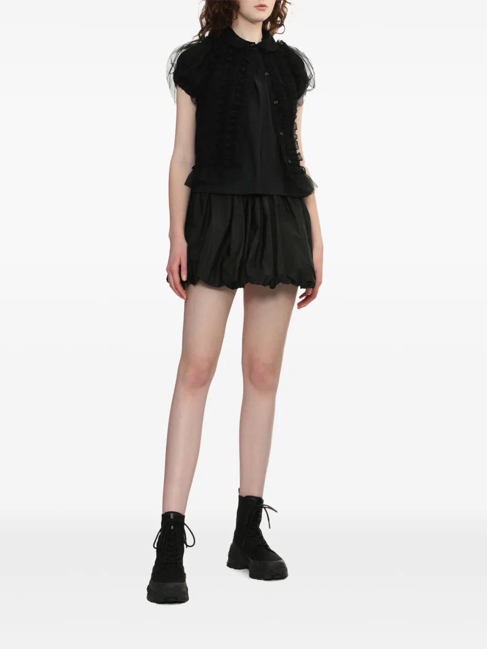 Gathered Ruffle Top