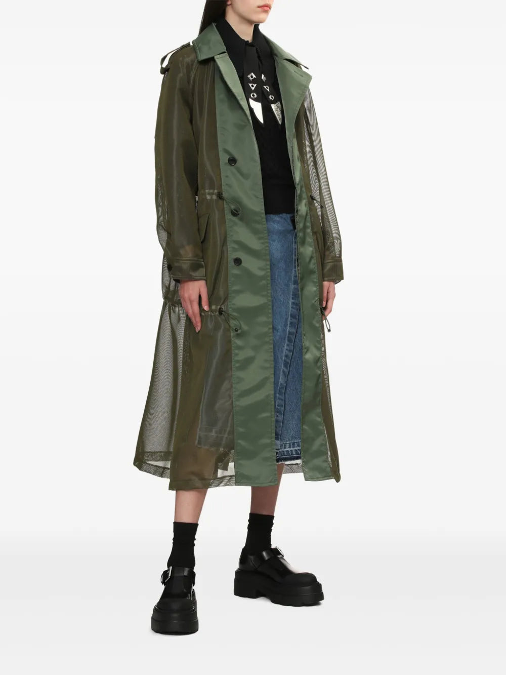 Panelled Trench Coat