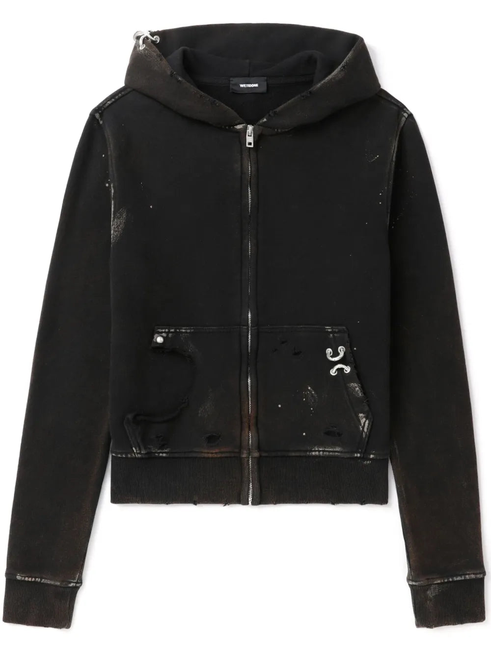 Ripped-Detailing Hoodie