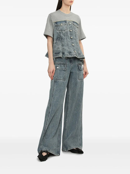 Belted Wide-Leg Jeans