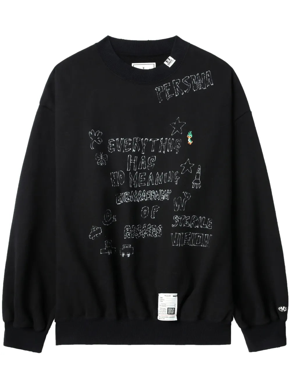 Distressed Printed Sweatshirt