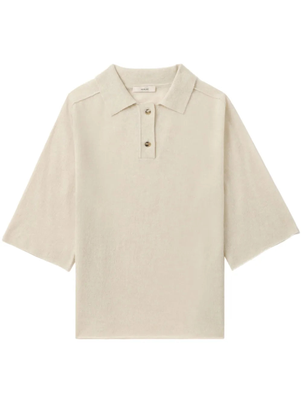 Fine-Knit Polo Top