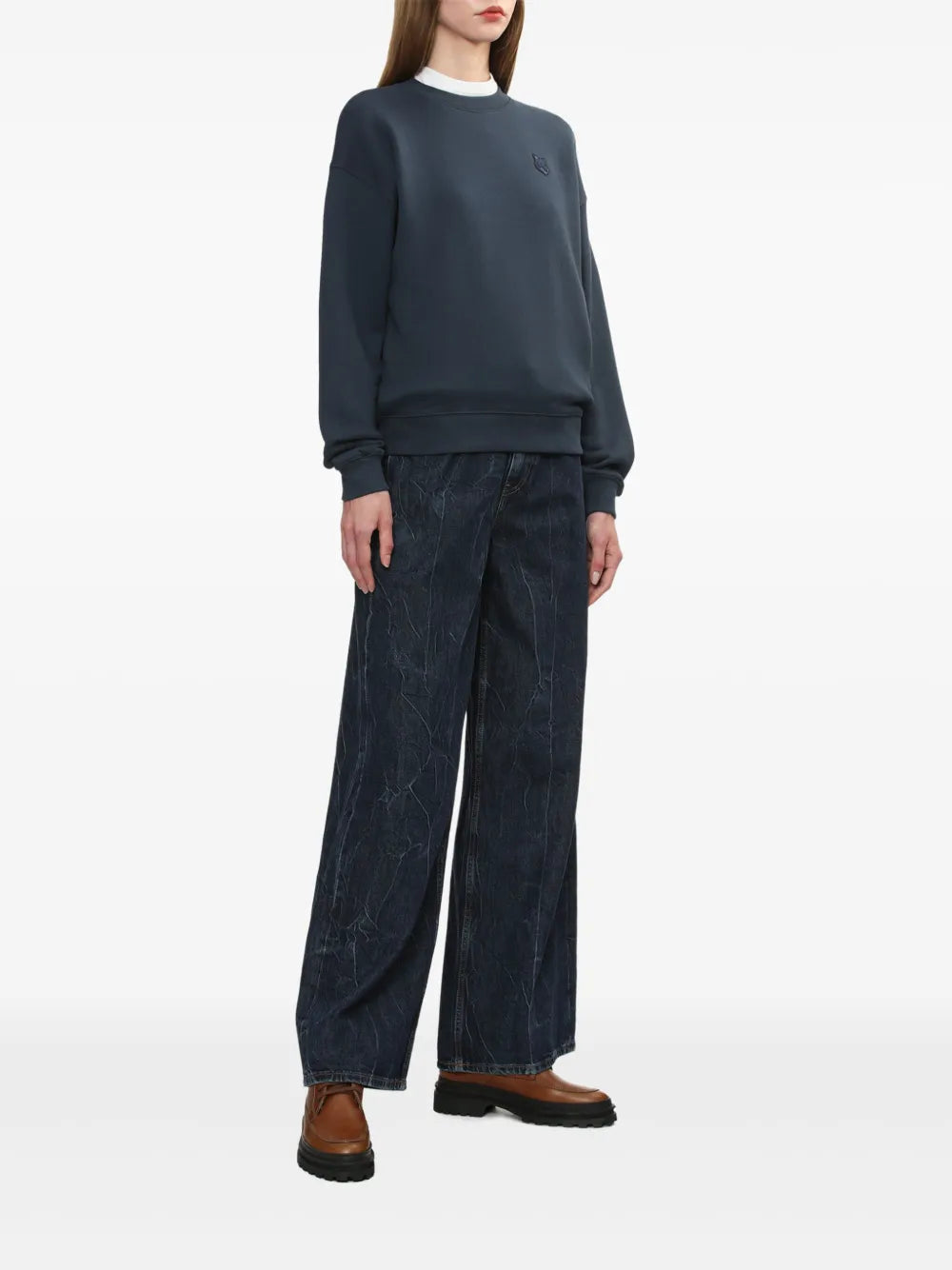 Bold Fox Head-Patch Sweatshirt