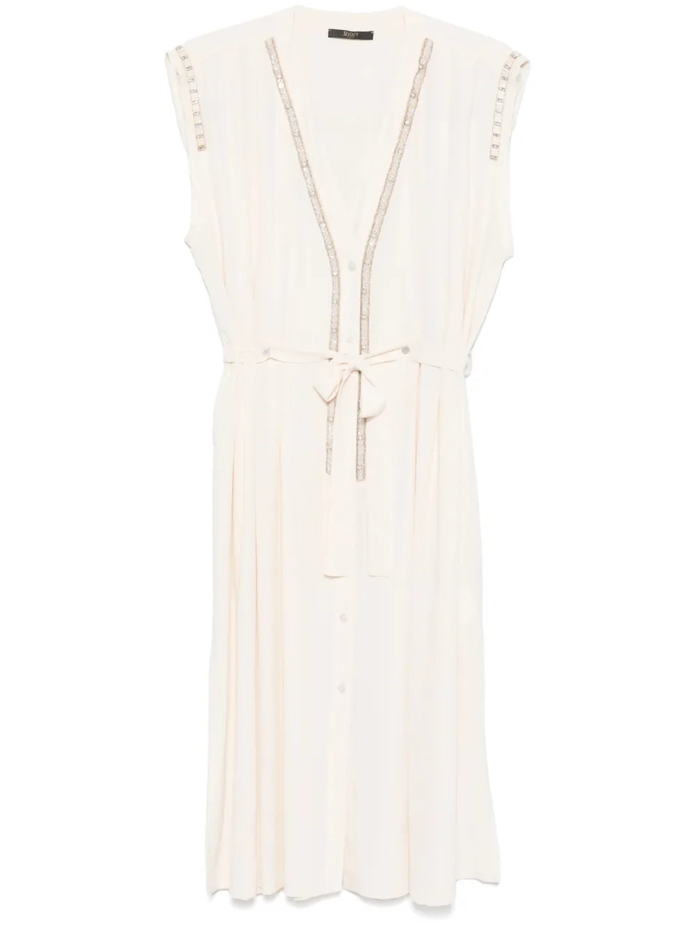 Bead-Embellished Midi Dress