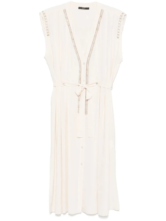 Bead-Embellished Midi Dress