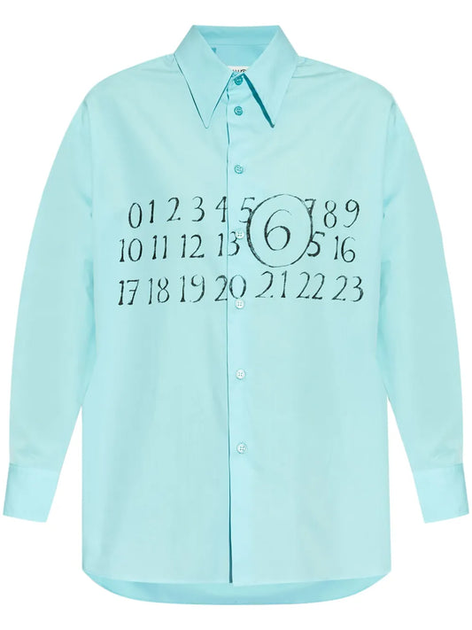 Numbers-Motif Shirt