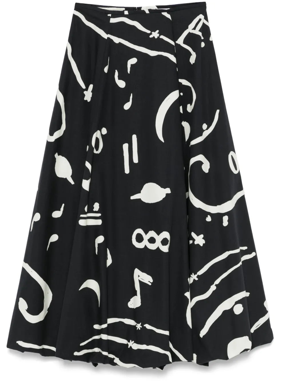 Abstract-Print Maxi Skirt