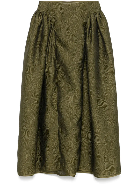 Textured Midi Skirt