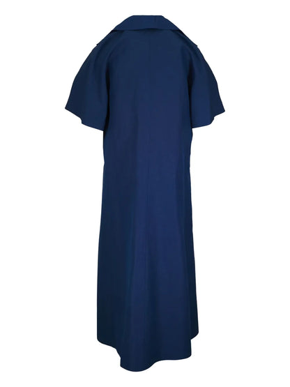 Spread-Collar Maxi Dress