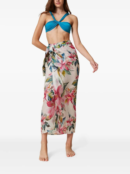 Floral-Print Cover-Up