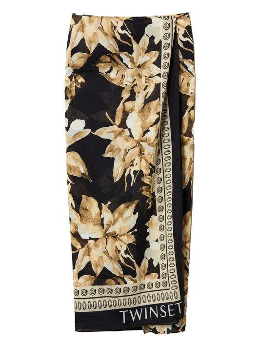 Floral-Print Sarong