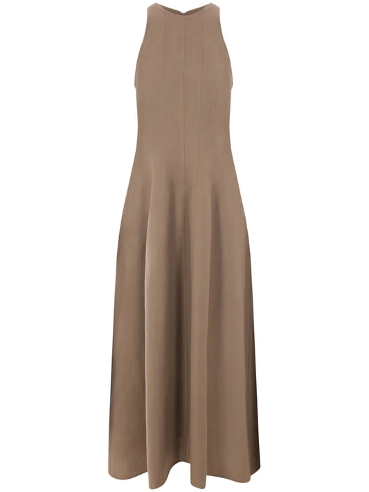 Sleeveless Twill Maxi Dress
