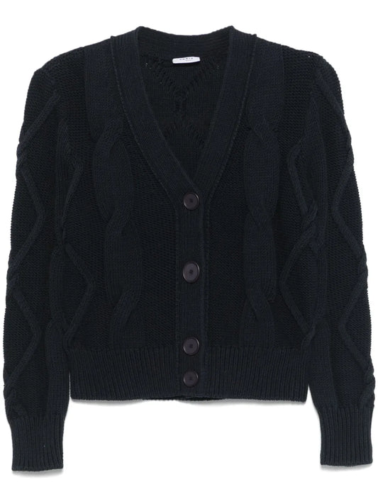 Cotton Cable-Knit Cardigan