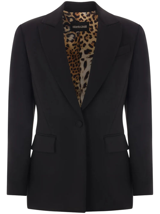 Single-Breasted Cady-Texture Blazer