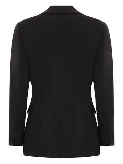 Single-Breasted Cady-Texture Blazer