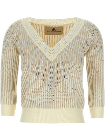 Rhinestone-Embellished Jumper