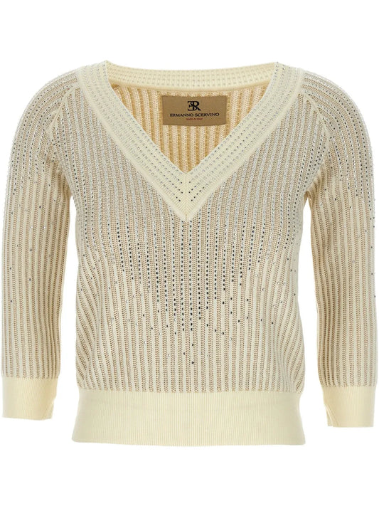 Rhinestone-Embellished Jumper