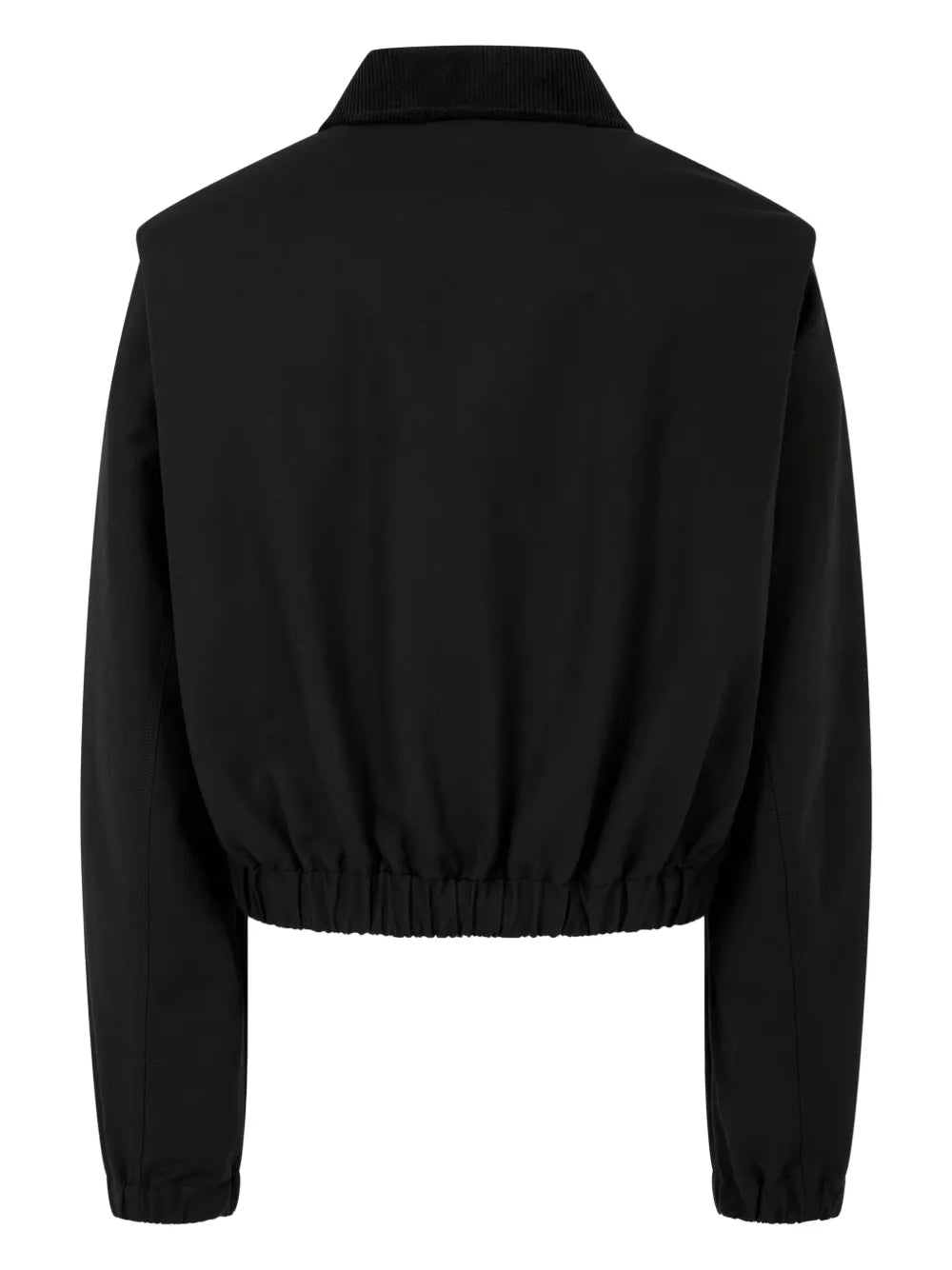 Corduroy-Collar Zip-Up Jacket