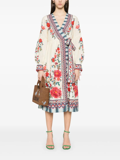 Mosaic Garden Midi Dress