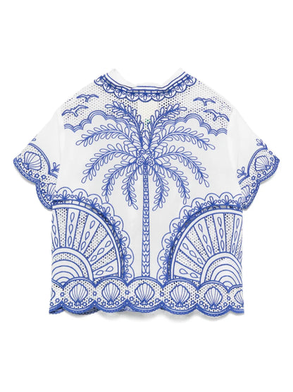 Motif-Embroidered Shirt