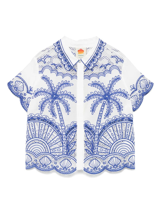 Motif-Embroidered Shirt