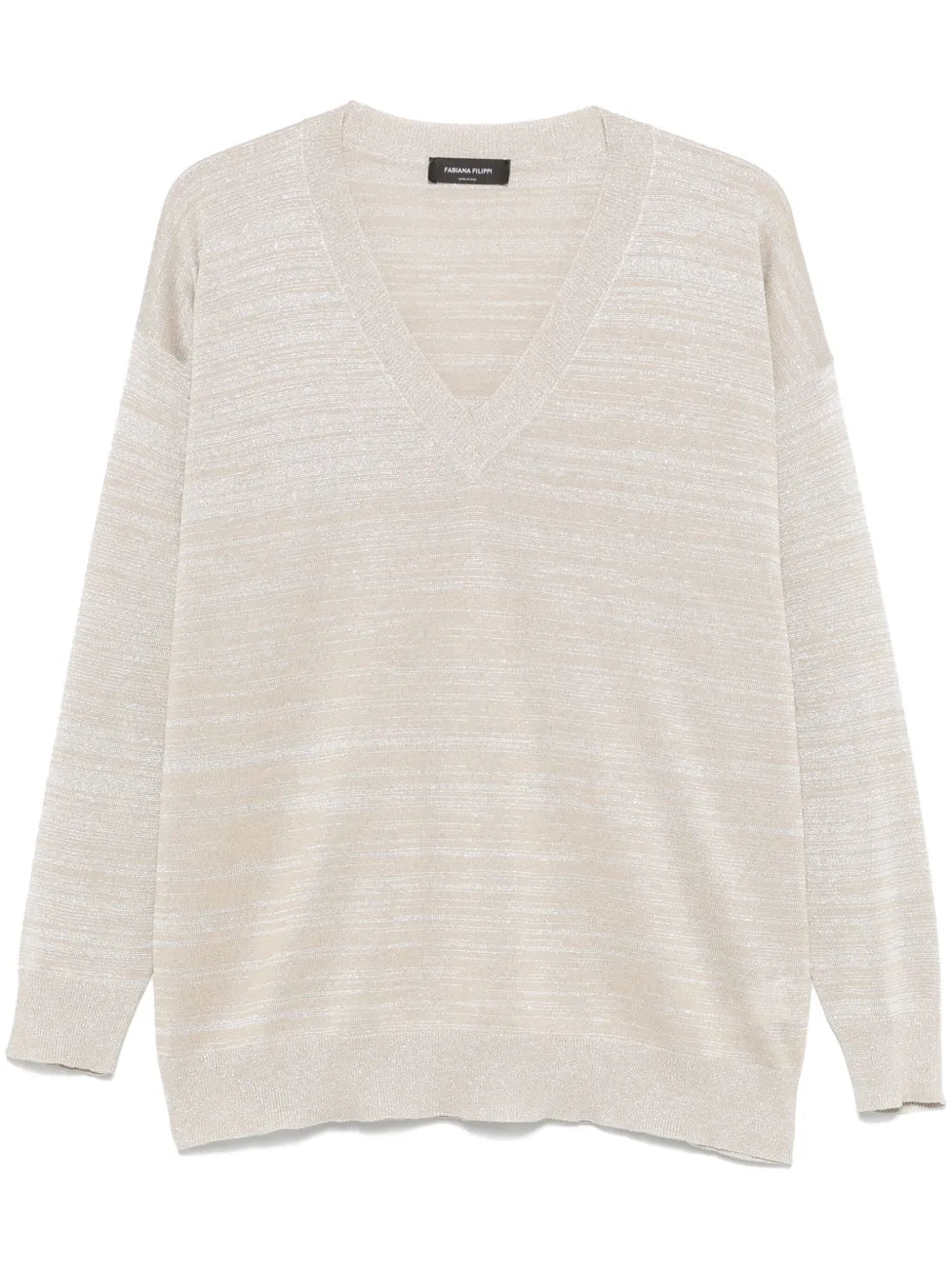 Metallic-Threading Sweater