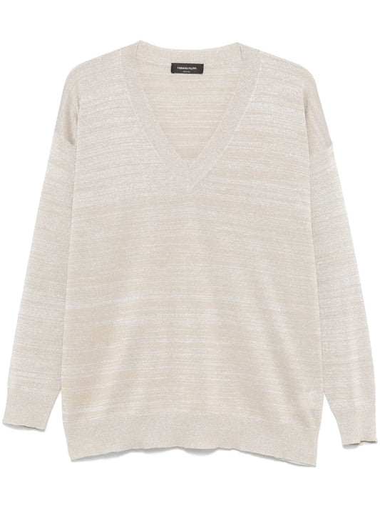 Metallic-Threading Sweater
