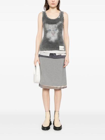 Graphic-Print Vest
