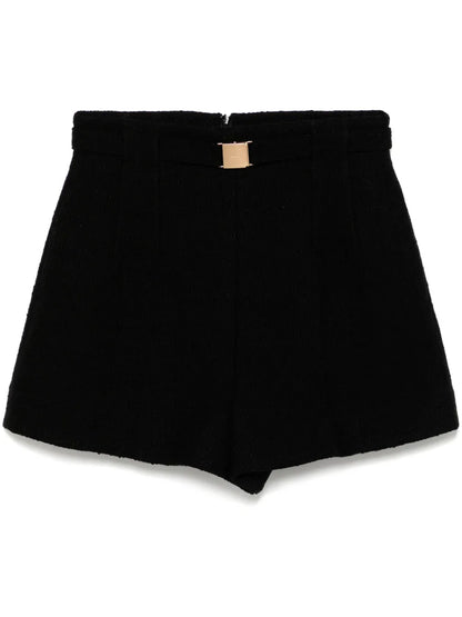High-Waisted Belted Shorts
