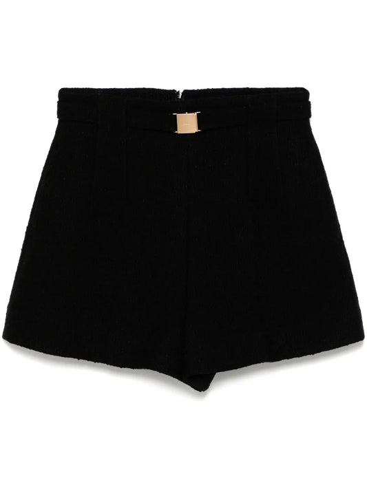 High-Waisted Belted Shorts