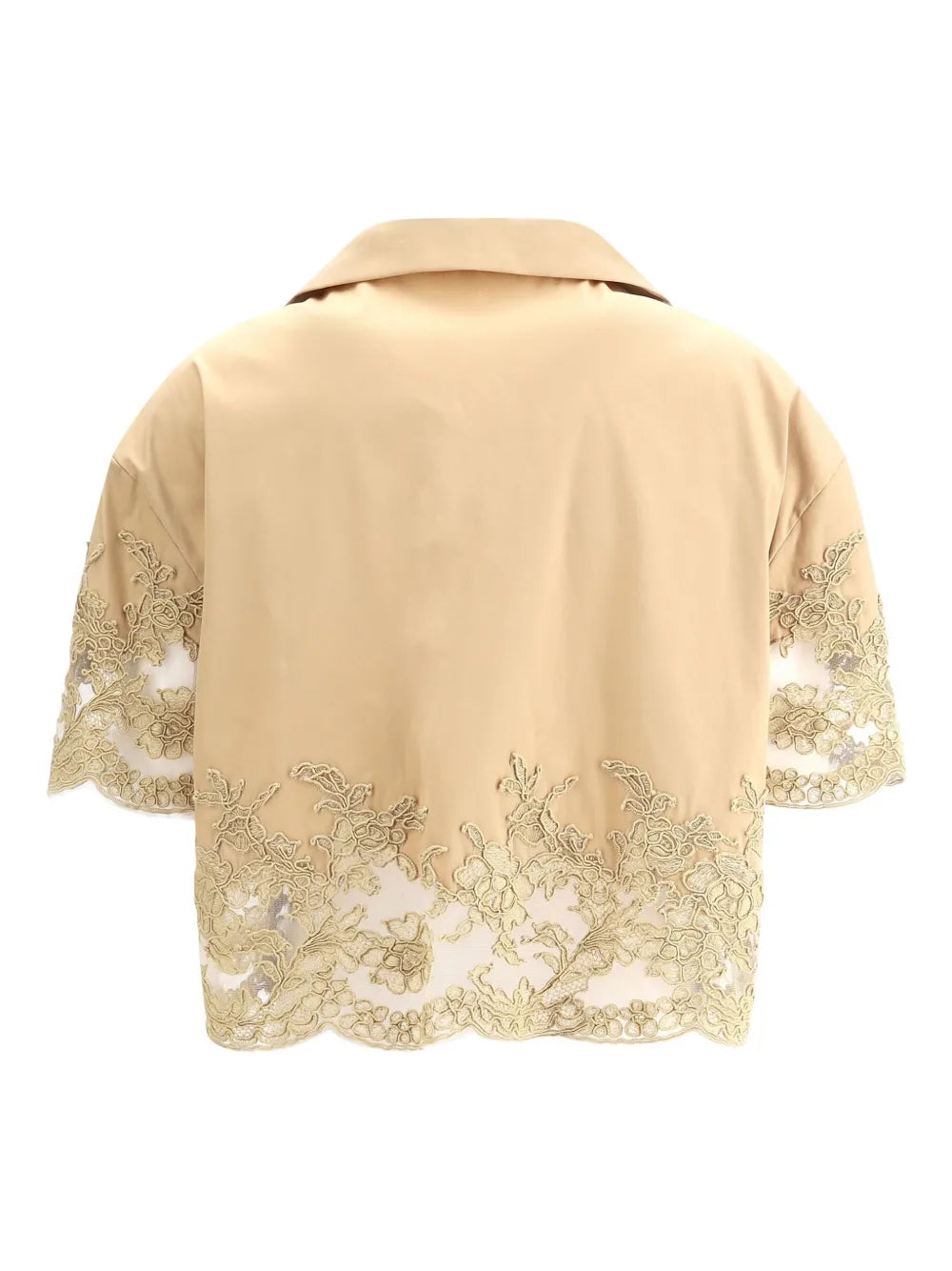 Lace-Panelling Shirt