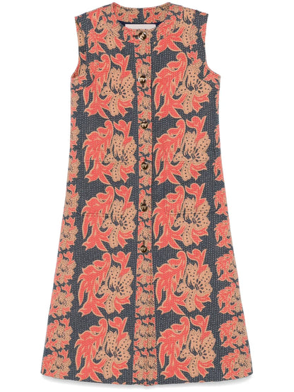 Floral-Jacquard Coat