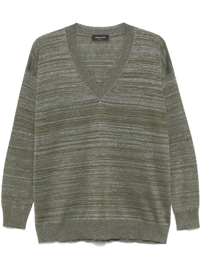 Metallic-Threading Sweater
