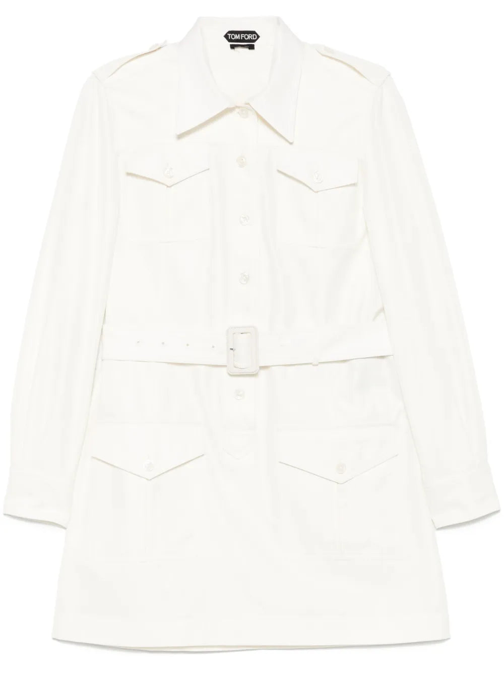 Belted Shirt Mini Dress
