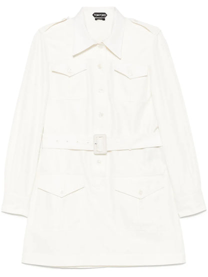 Belted Shirt Mini Dress