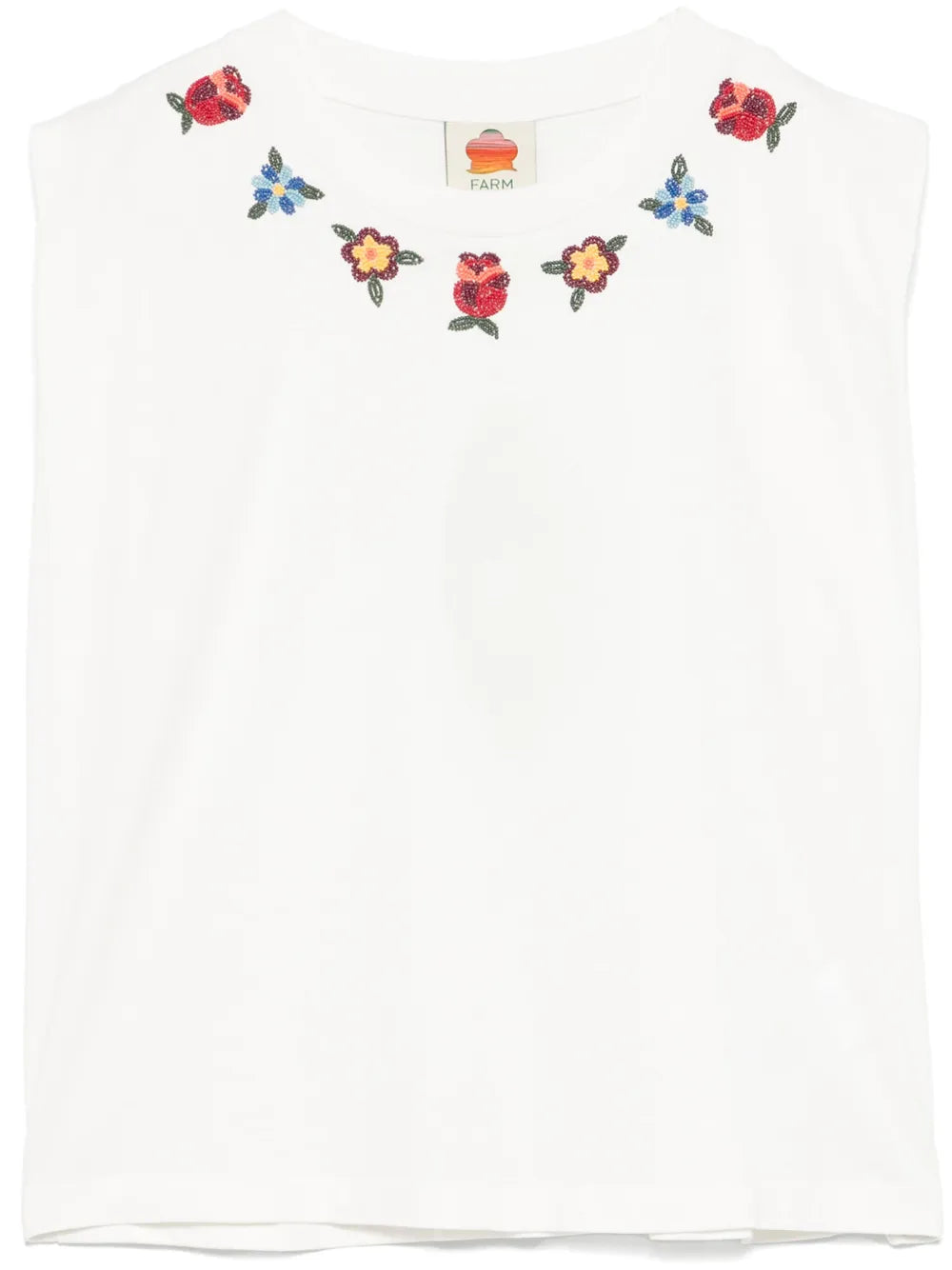 Floral-Beaded T-Shirt