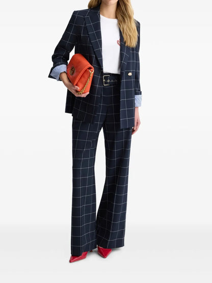 Double-Breasted Check Blazer