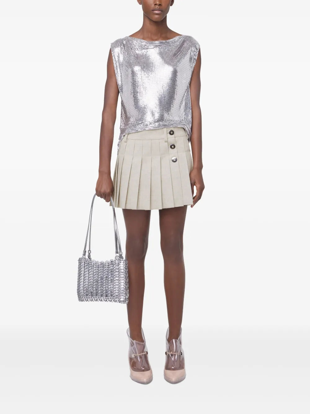Pleated Mini Skirt