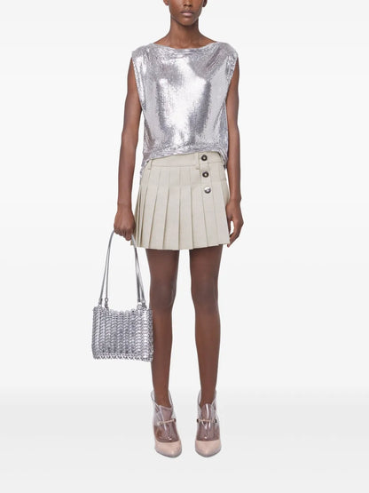 Pleated Mini Skirt