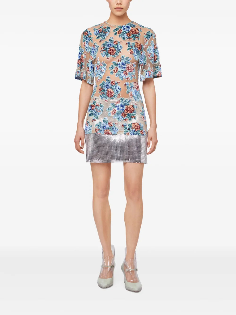 Floral-Jacquard T-Shirt