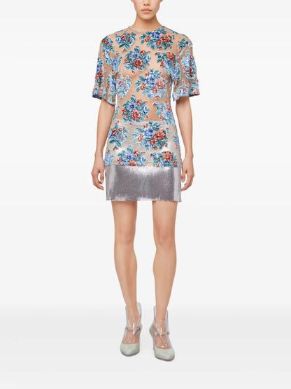 Floral-Jacquard T-Shirt