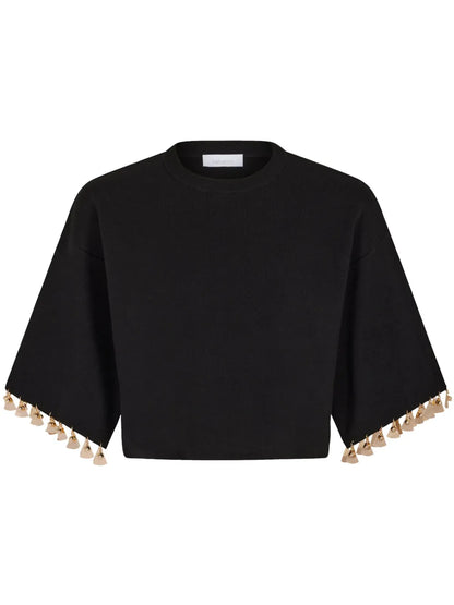Knitted Cropped T-Shirt