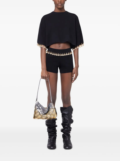 Knitted Cropped T-Shirt