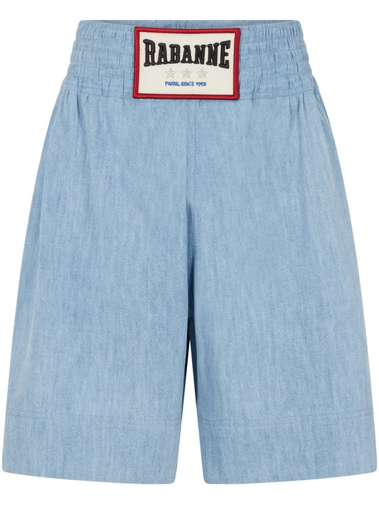 Logo-Appliqué Denim Shorts