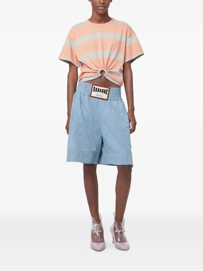 Logo-Appliqué Denim Shorts