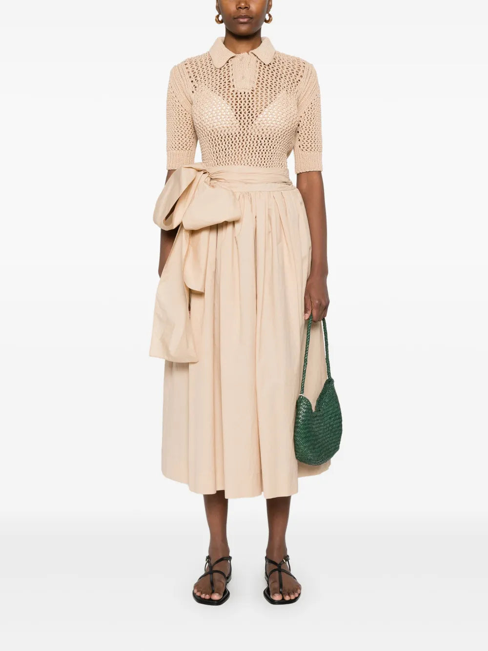 Pleated Midi Skirt